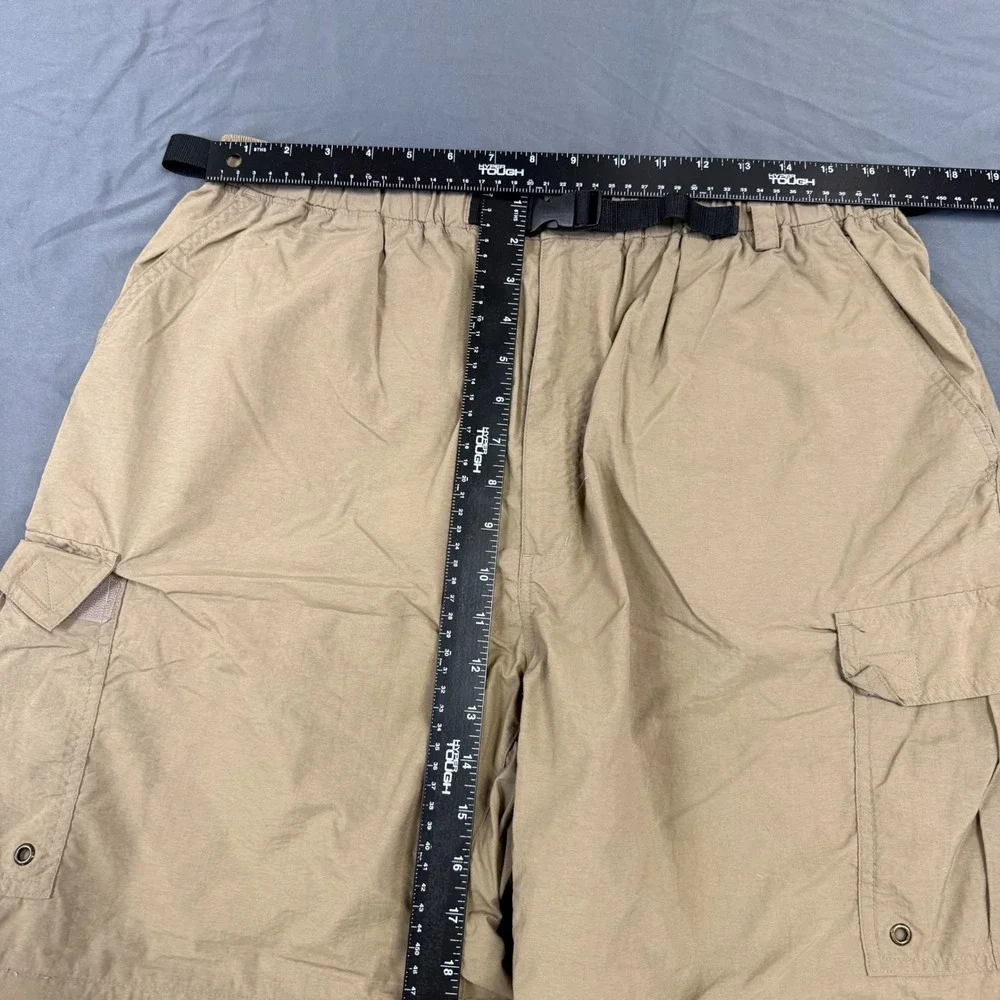 REI Sahara Mens XL Tan Nylon Convertible Cargo Hiking Pants Zip Off Shorts